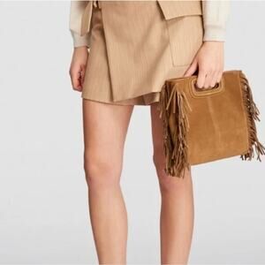 Maje Suede M bag with braided handle